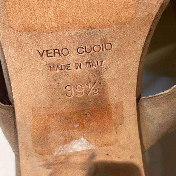 Latitude Femme Tan Studded Sandals Size 39.5 - Picture 8 of 9